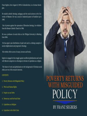 cover image of Poverty Returns with Misguided Policy by Franz Segbers